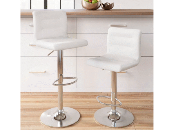 D121-730 White Swivel Barstool