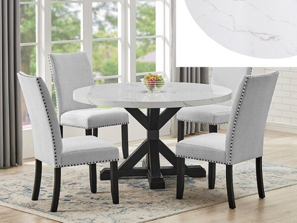 1319RD-5P/1320 VANCE FAUX ROUND TBL/SIDE CHAIRS