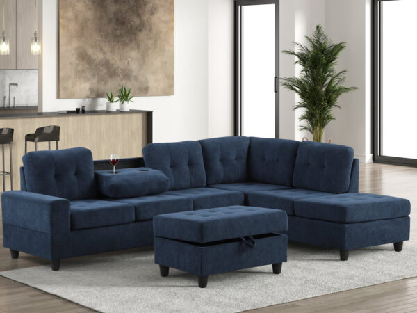 44Heights Reversible Sectional + Ottoman