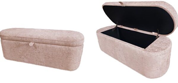 4924MV-BENCH PHILIPA STORAGE BENCH- MAUVE TWEED