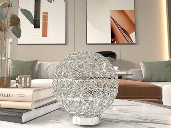 6262T-2 CRYSTAL GLOBE TABLE LAMP
