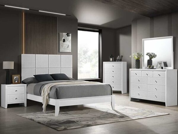 SETB4712 DENKER-EVAN WHITE BEDROOM GROUP