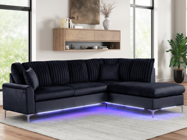 Candy Black - Sectional (w/ LED's)