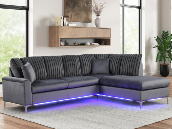 Candy Charcoal - Sectional (w/ LED's)