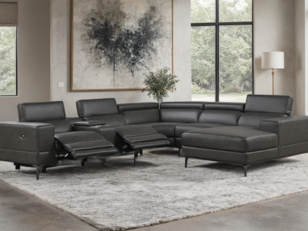 MILANO GRAY- 6PC Power Reclining Sectional