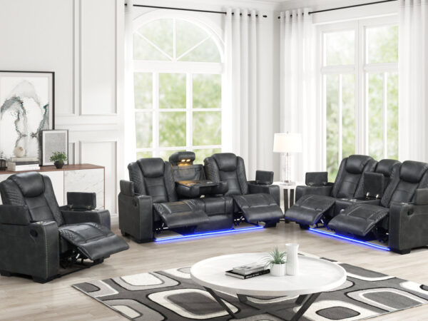 STEFANO30 3PC Reclining Set (Gray)