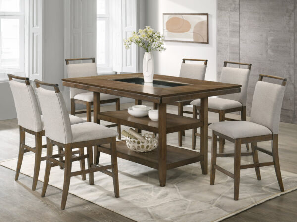 Tommy40 - Counter Height Table & 6 Chairs Set