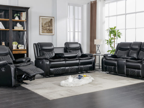 Weston Black - 3PC Reclining Living Room Set