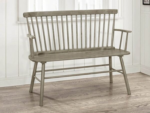 4185-BENCH-GY JERIMIAH SPINDLEBACK BENCH GREY