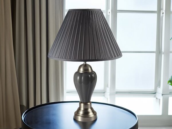 6115GY PORCELAIN LAMP GREY