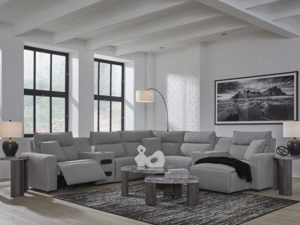 Ashley 659-06 - 7pc Power Recliner Sectional (STEREO SOUND SYSTEM)