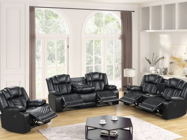 Ace Black - 3PC Reclining Set