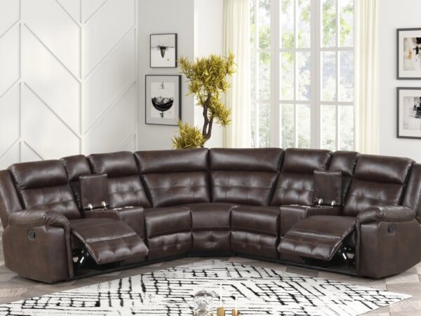 Jacob2 Espresso - Reclining Sectional